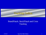 Tracking Online