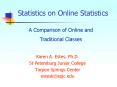Statistics on Online Statistics PowerPoint PPT Presentation