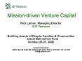 Missiondriven Venture Capital PowerPoint PPT Presentation