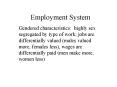 Employment System PowerPoint PPT Presentation