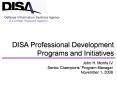 DISA Professional Development Programs and Initiatives PowerPoint PPT Presentation