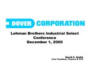 Lehman Brothers Industrial Select Conference December 1, 2000