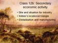 Class 12b: Secondary economic activity PowerPoint PPT Presentation