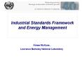 Industrial Standards Framework and Energy Management PowerPoint PPT Presentation