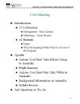 First Meeting PowerPoint PPT Presentation