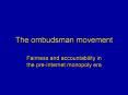 The ombudsman movement PowerPoint PPT Presentation