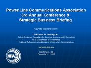 Power Line Communications Association 3rd Annual Conference