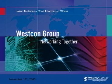 Jason Molfetas Chief Information Officer