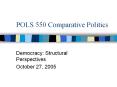 POLS 550 Comparative Politics PowerPoint PPT Presentation