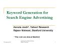Keyword Generation for Search Engine Advertising