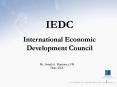 INTERNATIONAL ECONOMIC DEVELOPMENT COUNCIL PowerPoint PPT Presentation