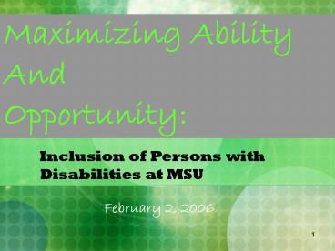 Multi Lilly Workshop