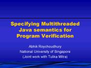 Specifying Multithreaded Java semantics for Program Verification