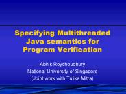 Specifying Multithreaded Java semantics for Program Verification
