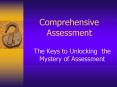 Comprehensive Assessment PowerPoint PPT Presentation