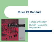 Rules Of Conduct