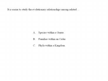 Species within a Genus.