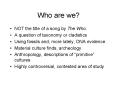 Who are we PowerPoint PPT Presentation