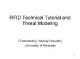 RFID Technical Tutorial and Threat Modeling PowerPoint PPT Presentation
