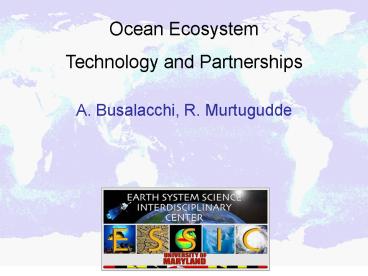 Busalacchi, R' Murtugudde