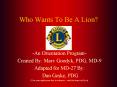Who Wants To Be A Lion PowerPoint PPT Presentation