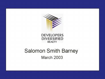Salomon Smith Barney March 2003