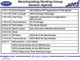 Benchmarking Working Group Session Agenda PowerPoint PPT Presentation