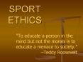 SPORT ETHICS PowerPoint PPT Presentation