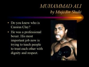 MUHAMMAD ALI by Mujedin Shuki