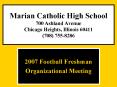 2007 Football Freshman PowerPoint PPT Presentation