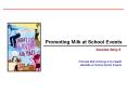 Promoting Milk at School Events PowerPoint PPT Presentation