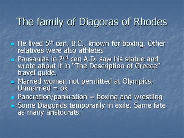 The family of Diagoras of Rhodes