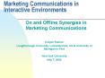 Marketing Communications in Interactive Environments PowerPoint PPT Presentation