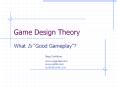 Game Design Theory PowerPoint PPT Presentation