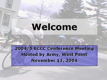 2004/5 ECCC Conference Meeting