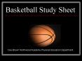 Basketball Study Sheet PowerPoint PPT Presentation