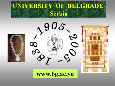 UNIVERSITY OF BELGRADE