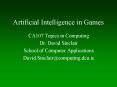 Artificial Intelligence in Games PowerPoint PPT Presentation