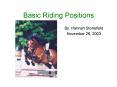Basic Riding Positions PowerPoint PPT Presentation