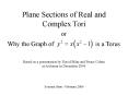 Plane Sections of Real and Complex Tori PowerPoint PPT Presentation