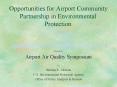 Opportunities for Airport Community Partnership in Environmental Protection PowerPoint PPT Presentation