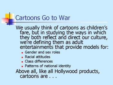Cartoons Go to War