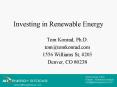 Investing in Renewable Energy