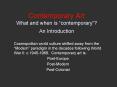 Contemporary Art What and when is  PowerPoint PPT Presentation