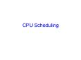 CPU Scheduling PowerPoint PPT Presentation