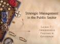 Strategic Management in the Public Sector PowerPoint PPT Presentation