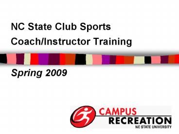 Coach/Instructor Training