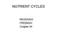 NUTRIENT CYCLES PowerPoint PPT Presentation
