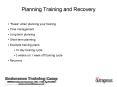 Planning Training and Recovery PowerPoint PPT Presentation