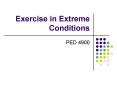 Exercise in Extreme Conditions PowerPoint PPT Presentation